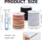 Black White Colorful Elastic Cord,1mm,1.2mm,1.5mm 3 Rolls Elastic Stretchy String for Bracelets, Necklace, Jewelry Making and Crafts with Beading Needle and Scissors